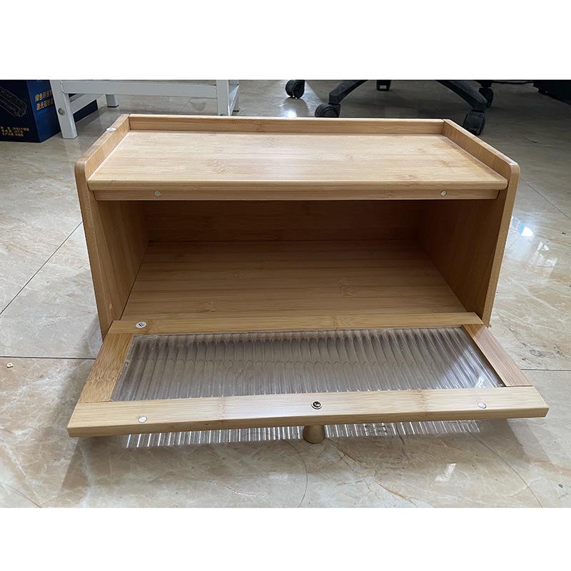 Bamboo Multifunctional Kitchen Bread and Teacup Storage Rack