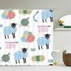 Funny Animal Print Shower Curtain Cute Cartoon Animal Bath Curtain For Bathroom Bathtub Bathing Cover Shower Curtains Home Decor