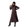 Women's 2025 Autumn Fashion: European & American Style Loose Knit Sweater Dress with Half-High Collar