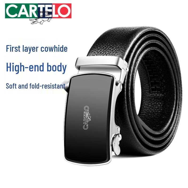 Cartelo Men s Automatic Buckle Leather Belt 110-125cm (Trimmable)
