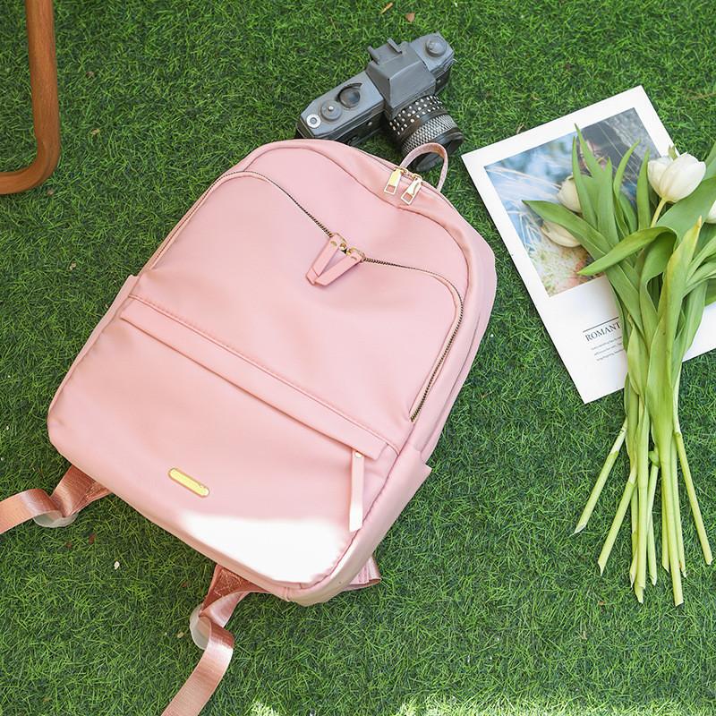 

IELGY двойная сумка для компьютера, женский 14-дюймовый женский деловой рюкзак большой вместимости розовый