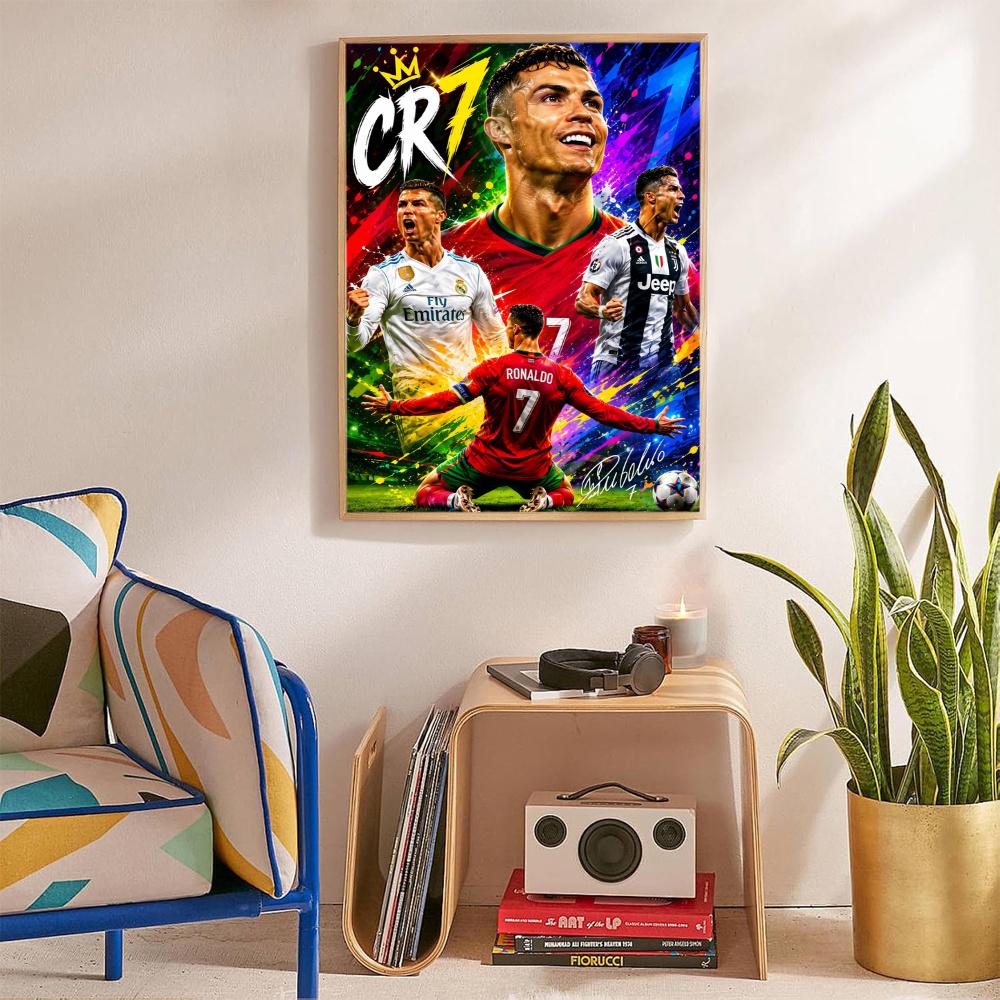 Cristiano Ronaldo Diamond Painting Round Diamond Mosaic Rhinestones Diamond Embroidery Craft Kit Wall Decor Without Frame