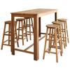 Day and Night - Day and Night Set Bar Table and Stools 7 Pieces Made of Solid Acacia Wood