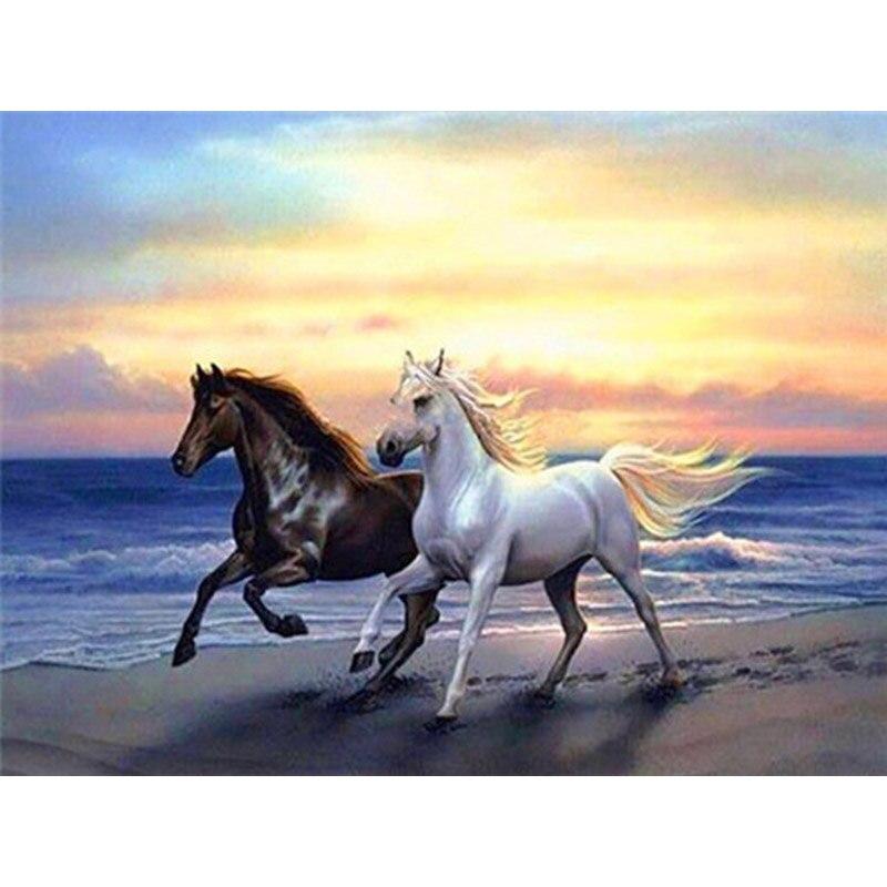 5D Diy Pferd Diamant Malerei Kreuzstich Volle Runde Diamant Stickerei Tiere Mosaik Strass Kits Wand Kunst Wohnkultur
