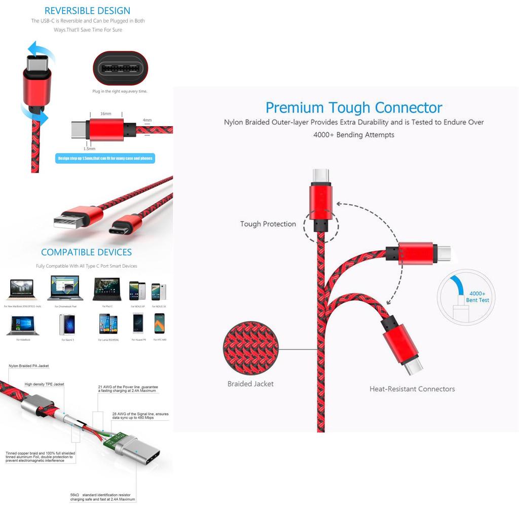 1 Fast Charging Data Charger Cable Designed For The Samsung Galaxy S8/plus