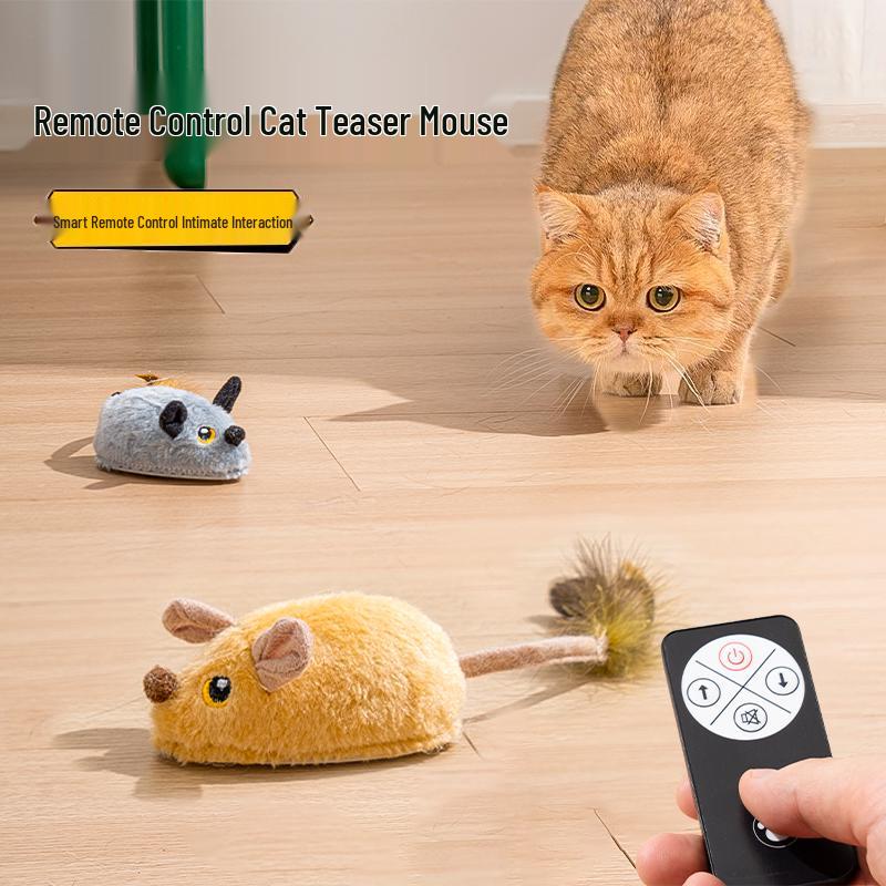 Remote Control Tail-Wagging Electric Pet Toy: Self-Entertainment Decompression Gadget for Cats and Dogs.