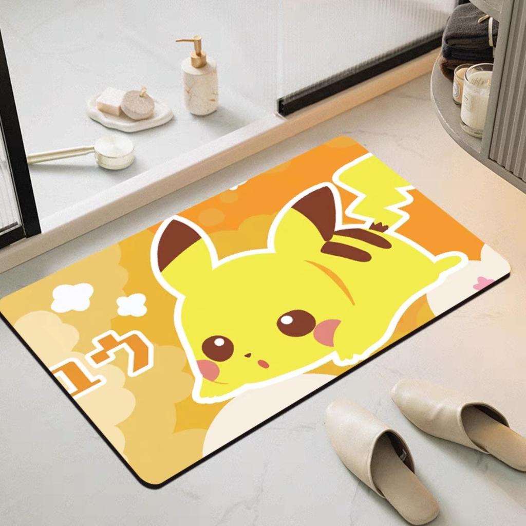 Cute Cartoon Puppy Bathroom Water-absorbing Non-slip Mat, Door Floor Mat, Dirt-resistant Animation Decorative Mat