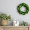 40cm Simulate Green Leaves Wreath Ornament Door Window Pendant for Wedding Chair Decor
