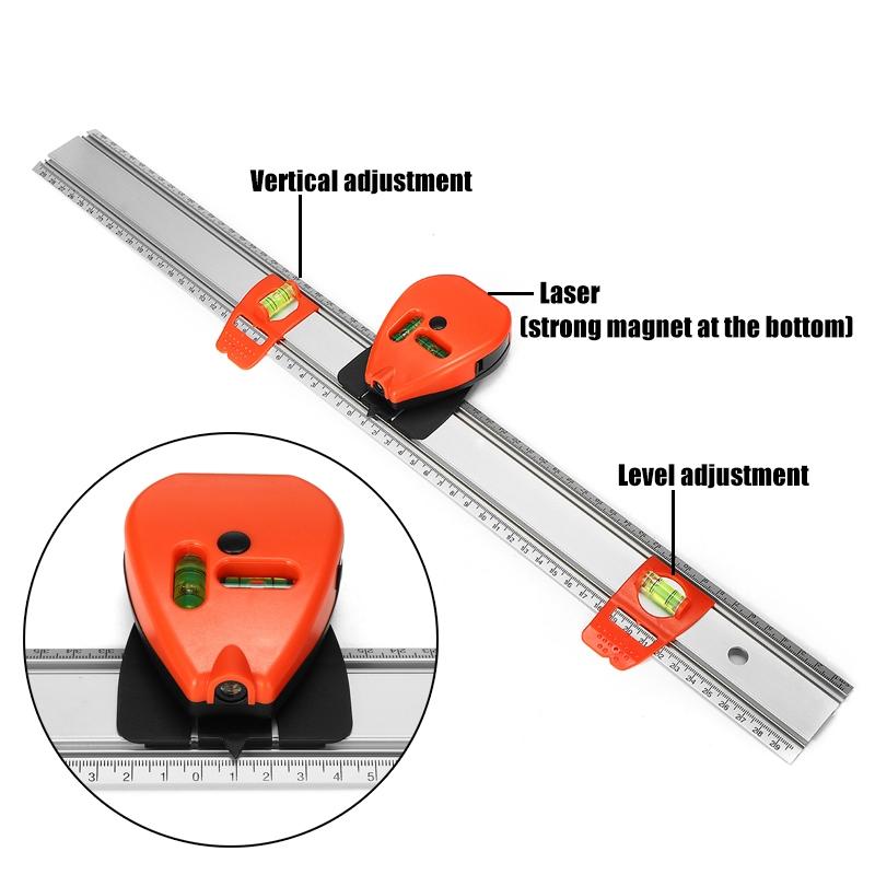 New Metric Level Rulers Multipurpose Measure Laser Level Aluminum Ruler and Horizontal Vertical Measure Aligner Standard