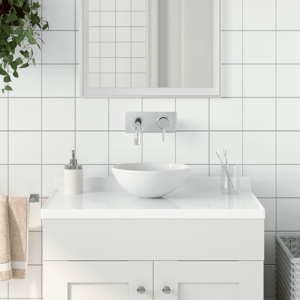 Lavabo de salle de bain Céramique  mat Rond