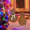 Snowman Wrought Iron Crafts Christmas Yard Garden Art Decoration