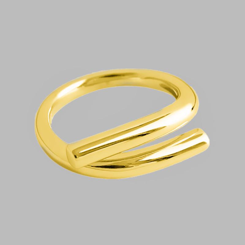 foxanry Minimalist Stamp Rings for Women Engagement Personality Jewelry New Fashion Accessories Gift