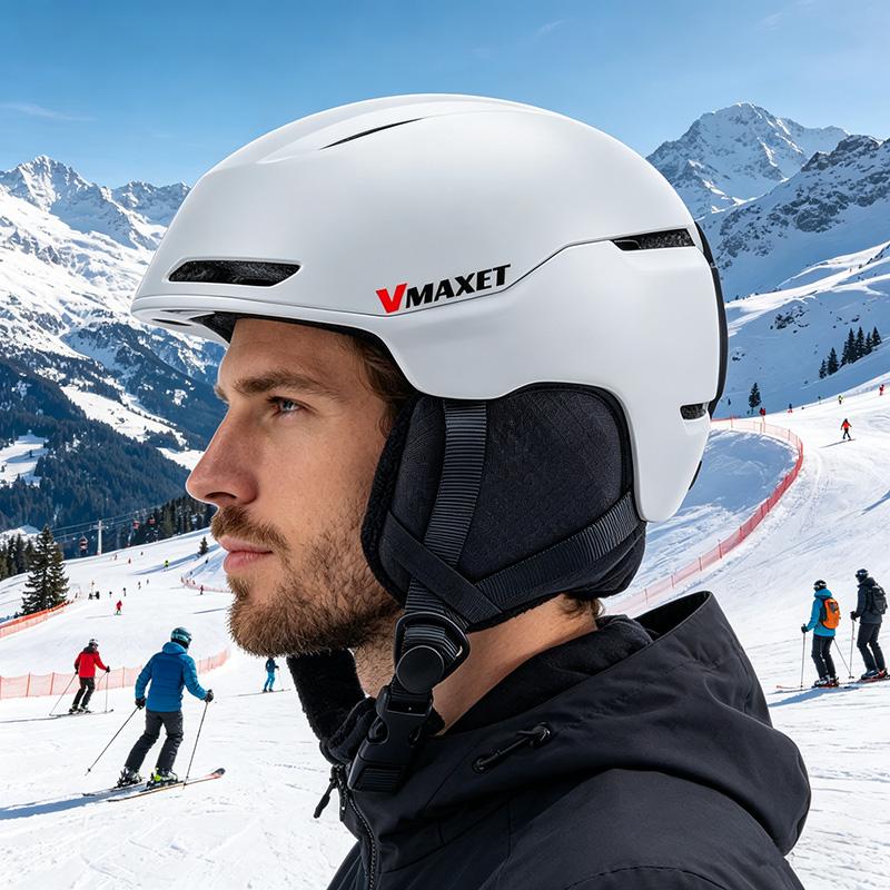 VMAXET MS-09 Unisex Ski Helmet PC+EPS Winter Breathable Safety Ear Warmer Sport 9 Air Vents 320g Lightweight