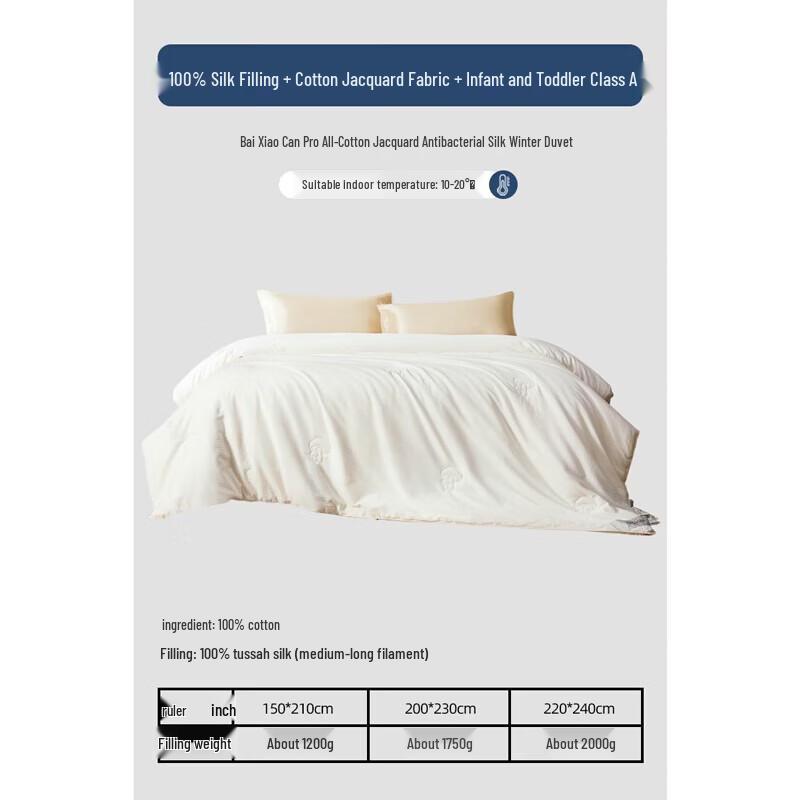 

Mercury Home Textiles Bai Xiao Can Pro Tussah Silk Quilt