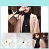 Elegant Korean Style Tassel Long Necklace Featuring Geometric Disc Design For Women