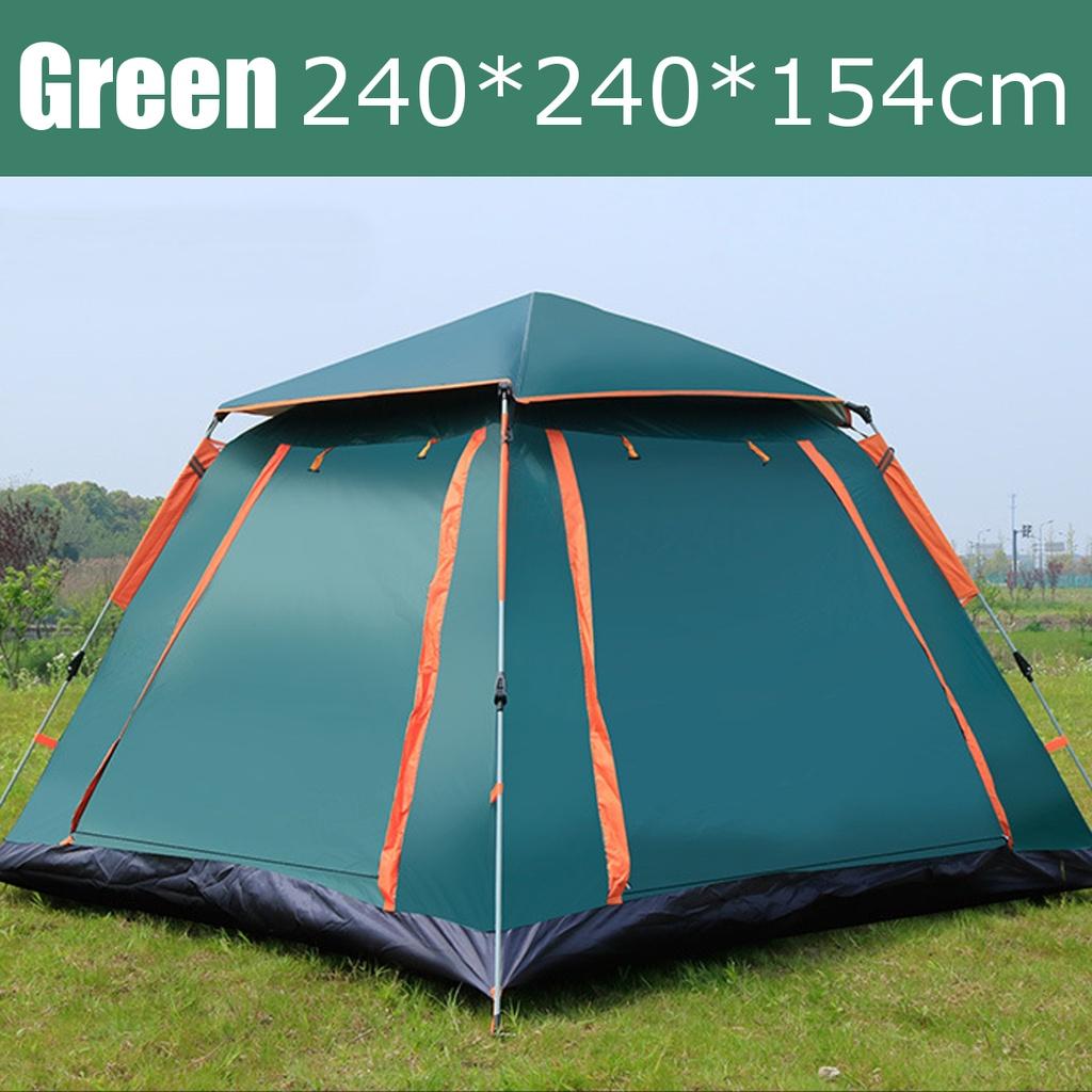 6-7 People Foldable Quick Setup Family Tent Large Tent Folding Tents Two Layer Backpack Tents Sunshade Outdoor Camping Tent