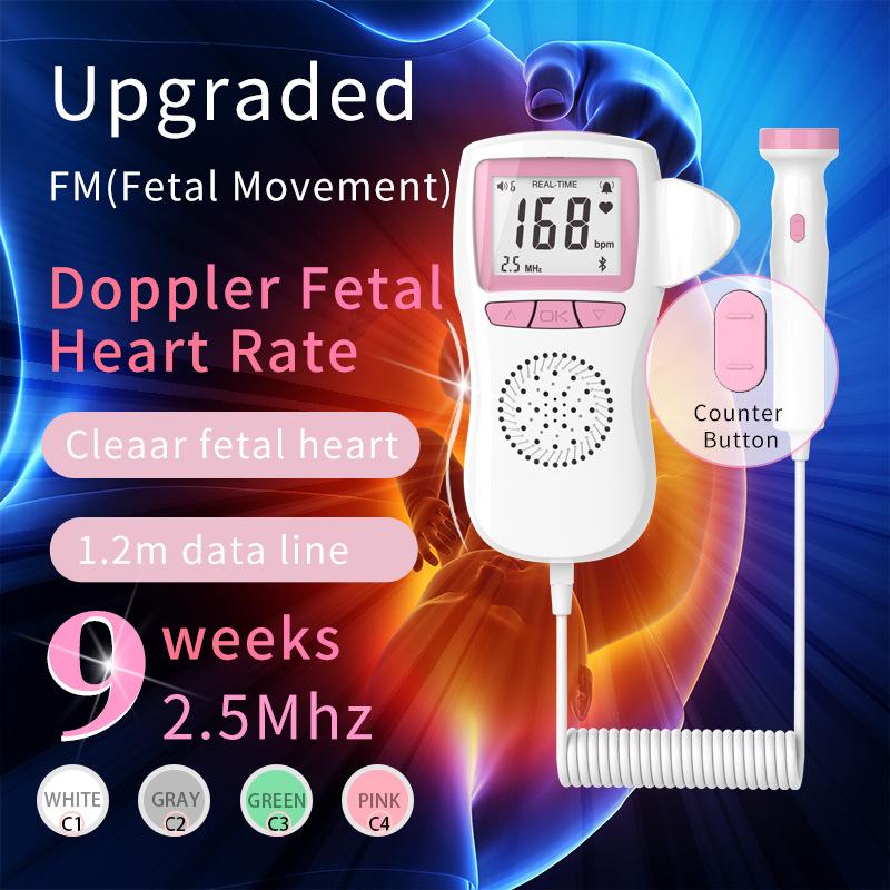 Portable Doppler Fetal Heart Monitor - Safe for Pregnant Women and Babies