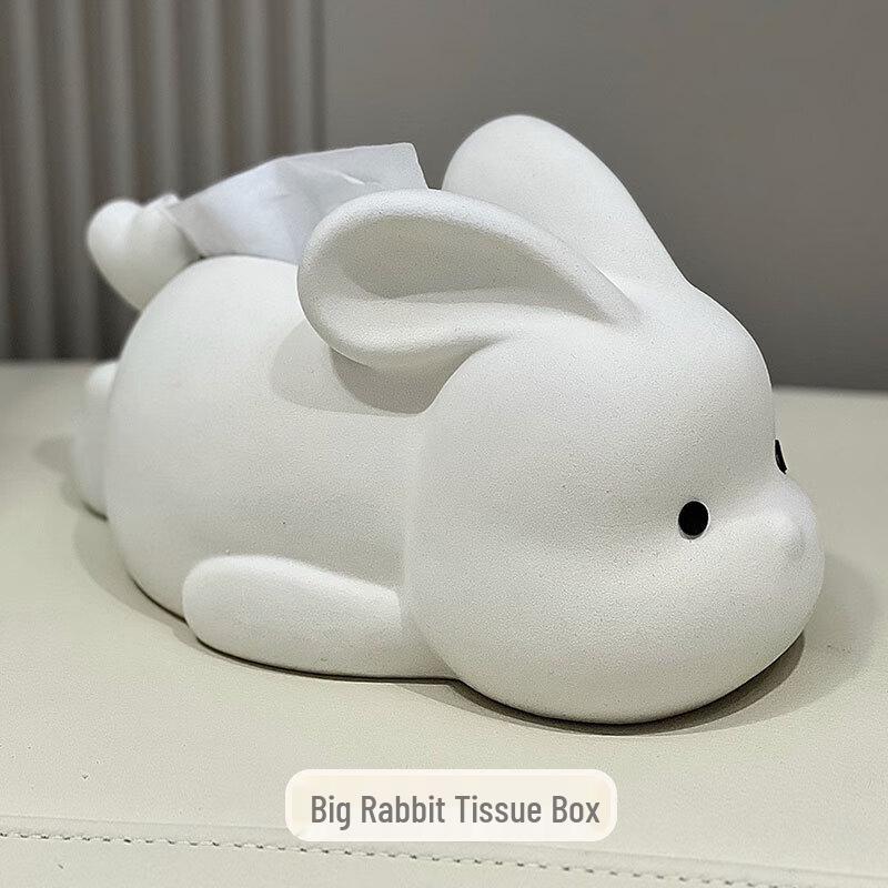

Fluffy Rabbit Ceramic Tissue Box Set