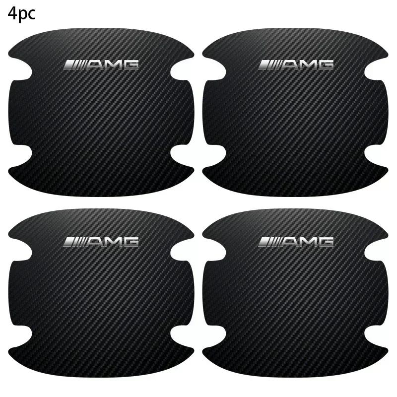 CSB1 4pcs/set Carbon Fiber Car Door Bowl Handle Anti-Scratches Sticker For Mercedes Benz B/C/E/S Class A Class C200L GLC GLE CLA