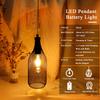 Modern Pendant Candle Holder Hanging Lamp Light Black Wine Bottle Iron Hanging Cage Vintage LED Cordless Lamp Lamp Shades