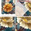 2D Flat Printing 2pcs Curtain Curtains Floral Garden Blooms Digital Printed Polyester Drapes Birthday Party for Parties and