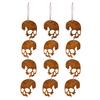 Halloween Skull Hanging Ornaments Metal Garden Sign Decorative Skull Shaped Hanging Tags