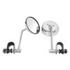 1 Pair Motorcycle Rearview Side Mirrors Adjustable Round Handlebar Clip On Mirror Mirror