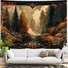 2D Artistic Vintage Forest Tapestry for Content Creation & Home Decor