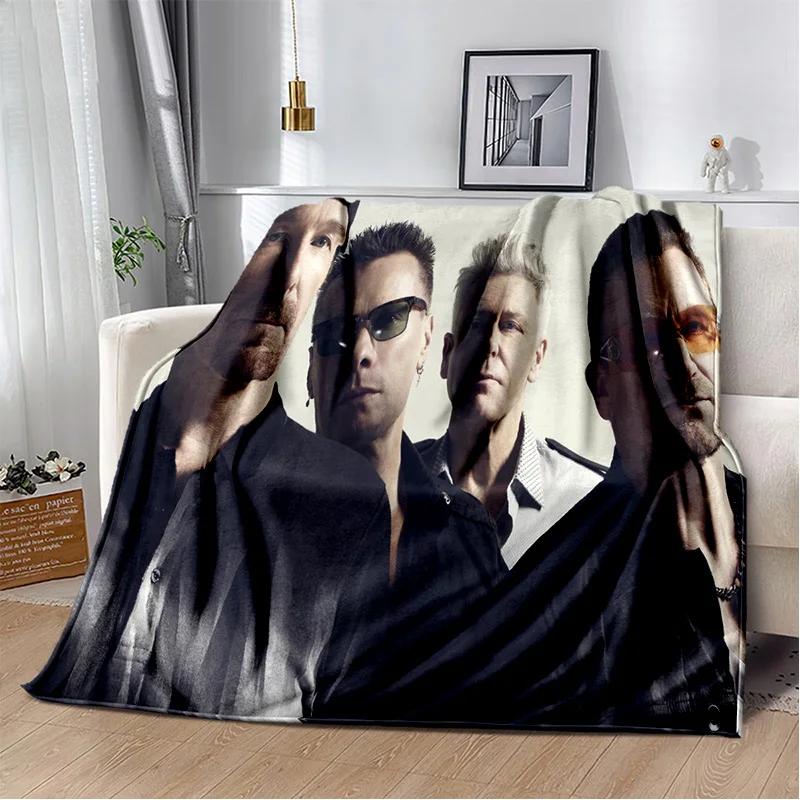 U2 Rock Bang Bono 3D-Druckdecke, Weiche Überwurfdecke für Zuhause Schlafzimmer Bett Sofa Picknick Reisen Büro Ruhe Decke Kinder