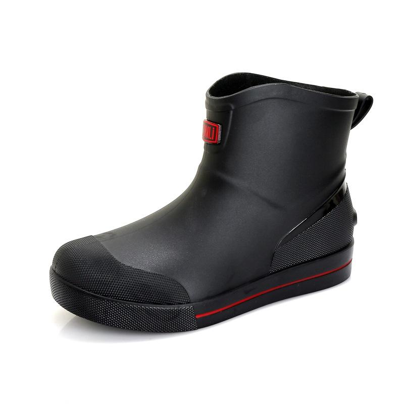 Snow Warm Thick Rain Boots, Kitchen Waterproof and Anti Slip Rain Shoes, Men's Fashionable and Wear-resistant Water Shoes