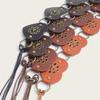 Retro Wide Heart Link Belt Fashion Accessory Waist Cincher Band For Jeans Dresses In Multiple Color