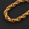 Stainless Steel Chain Retro Metal Twist Chain Bracelet Width 8mm Men's Hip Hop Fashion Jewelry