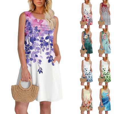 Women's Casual Sundress With Pockets Summer Boho Beach Dress,Holiday Hresses For Women Tank Dresses