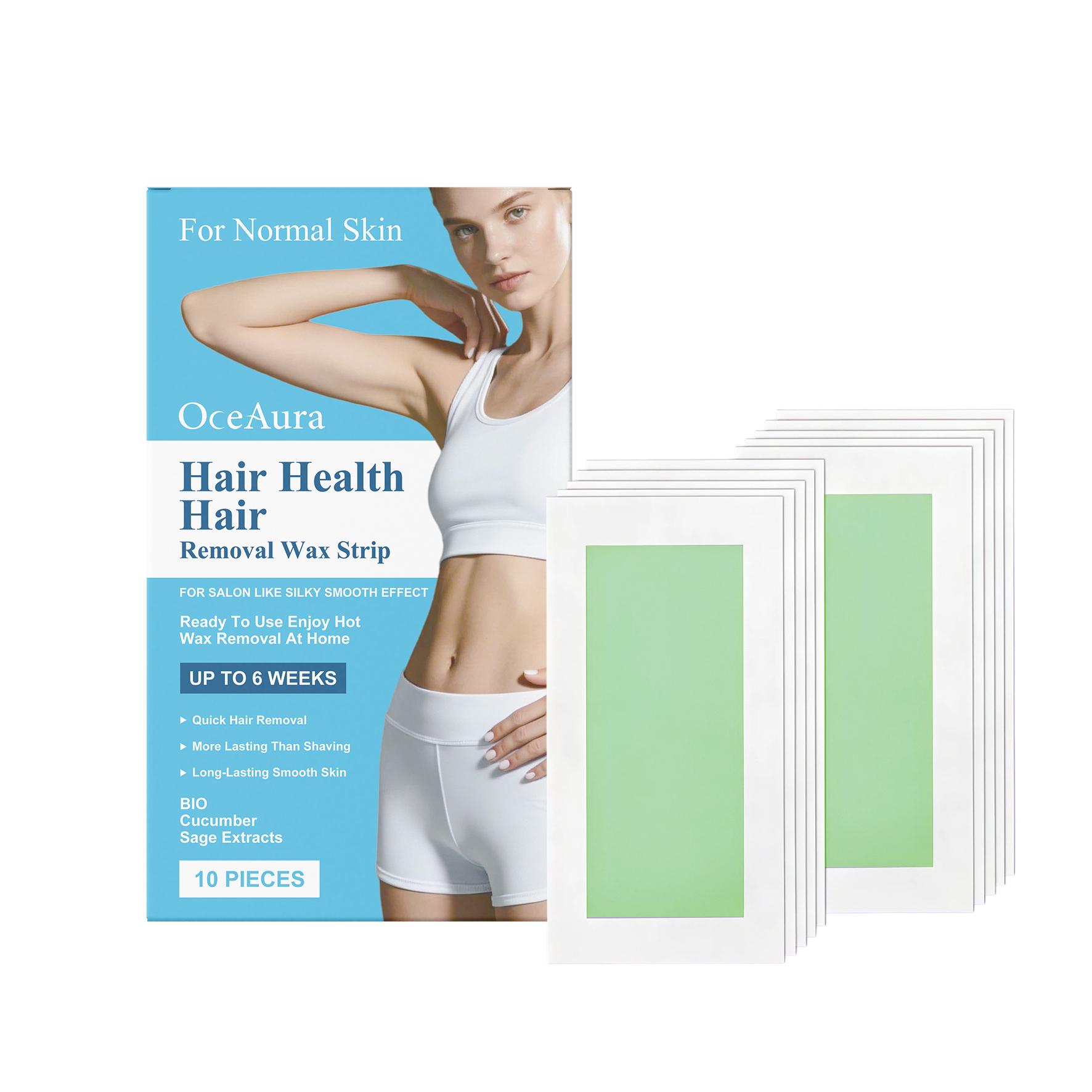 Plant-Based Wax Strips - Gentle Hair Removal for Smooth Skin - Enriched with Botanical Extracts for Soothing & Softening 10pcs