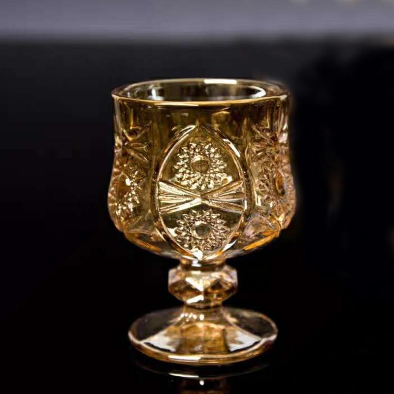 6pcsx34/45ML Lead Free European Design Chinese Old Fashioned Shot Glasses for Liquor Vodka Spirit Drinkware