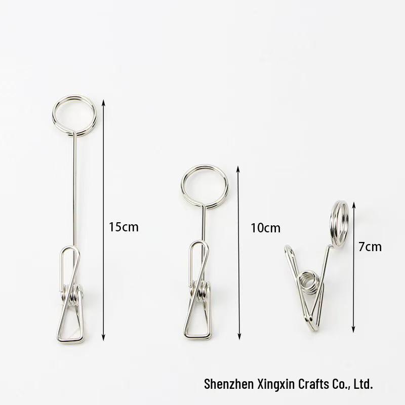 Double-Headed Electroplated Fish Memo Clip 7 cm