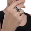 Simple Irregular Open Ring Punk Finger Bands Ring Adjustable Star Knuckle Ring Fashion Statement Jewelry Holiday Gift