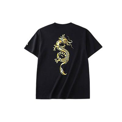 Anta Gu Ailing Drachen-T-Shirt Serie SS22 Sport Kurzarm-T-Shirt Unisex Oberteile Schwarz 962228189-3