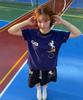 AMOU Sporty Horse Half T-Shirts Purple