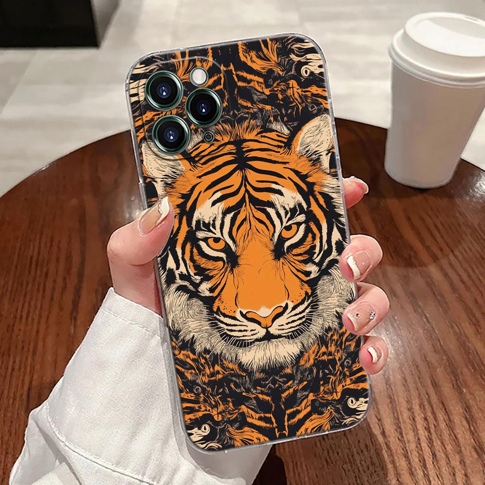 The Wolf Lion Cat Transparent Case For Apple iPhone 17 16 15 14 13 12 11 Pro Max Plus 16E 17Air 17Pro Phone Cover Silicone Funda