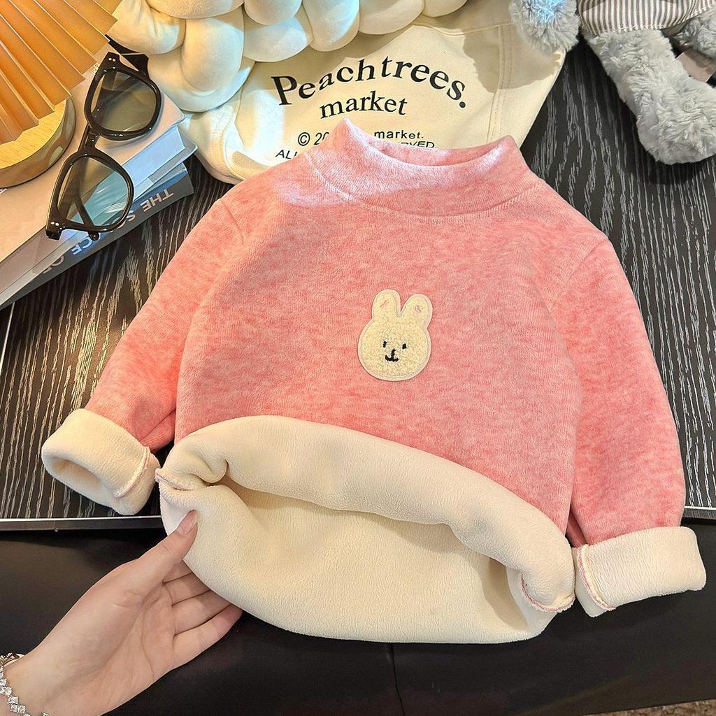 Children's Wool-Silk Koala Fleece Base Layer with Half-High Collar 