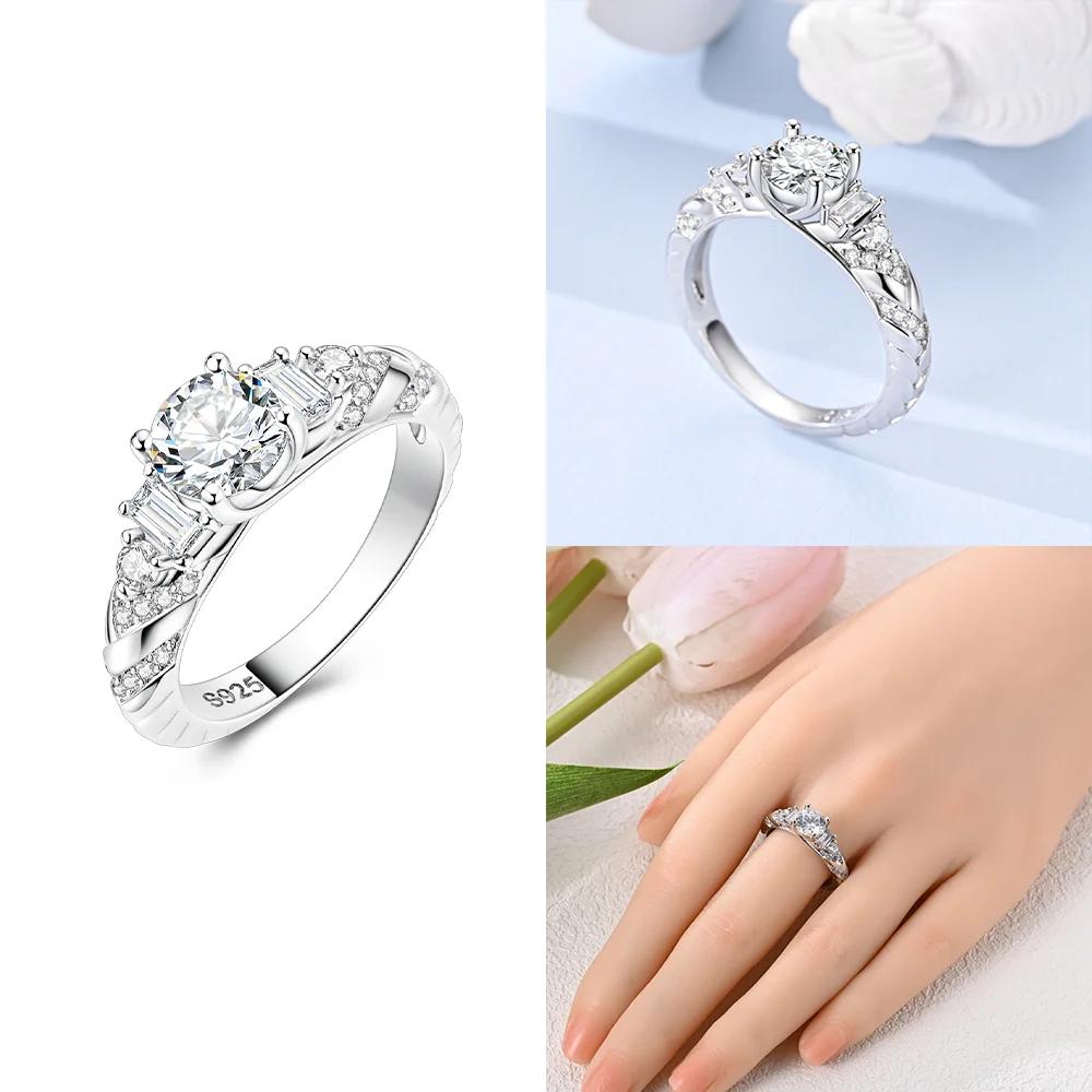 Copper Beautiful White Zircon Heart Love Ring Womans Jewellery Gold Plated Rings Accessory Jewellery Valentines Fine Gift Accessory