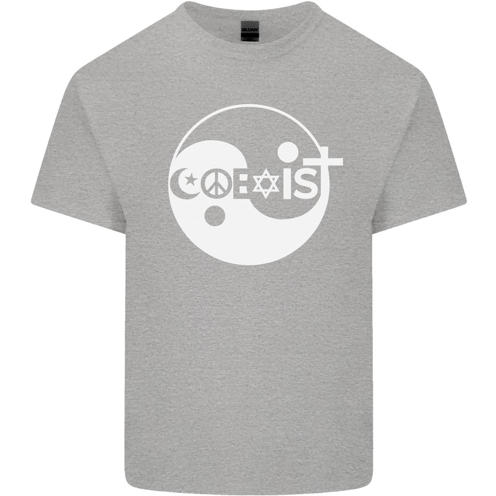 Coexist World Peace Love Religion Hippy Anti War Unisexs Light Cotton TShirt