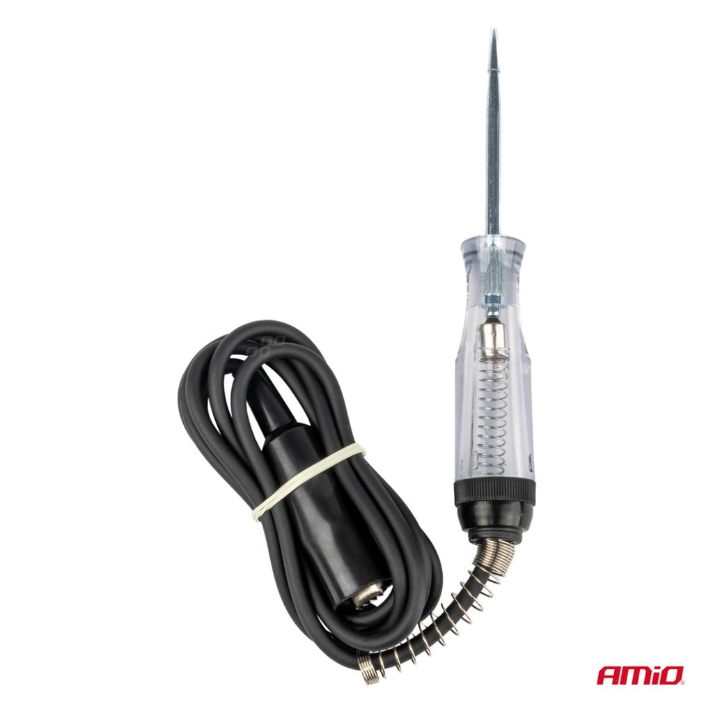 Car voltage tester with crocodile clamp 6-24V AMIO-04273