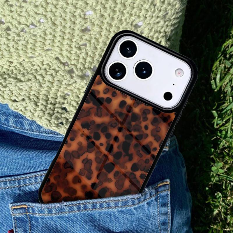Tortoise Shell Pattern Phone Case For iPhone 17 AIR 16 Pro Max 15 14 Pro 11 12 13 Shockproof Silicone Cover