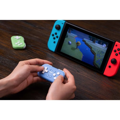 8BitDo Micro Bluetooth Gamepad Pocket Size Mini Controller for Switch, Android, Raspberry Pi, Supports Keyboard Mode (Blue)