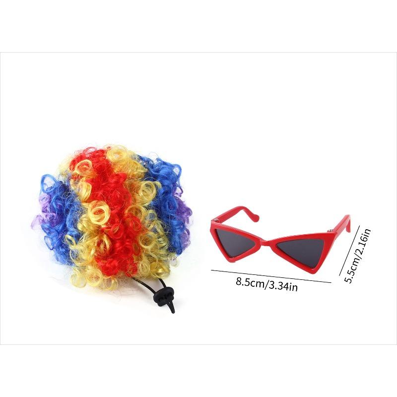 Pet Products Popular Pet Accessories Pet Glasses Wig Set Cat Dog Funny Pet Accessories