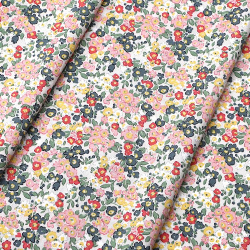 100x150cm French Sweet Floral Fabric Pure Cotton Printed Poplin Fabric Girl Dress Clothing Fabric Handmade DIY Accessories