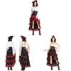Game Themed Pirate Queen Costume With Ruffled Long Dress For Cosplay Enthusiasts