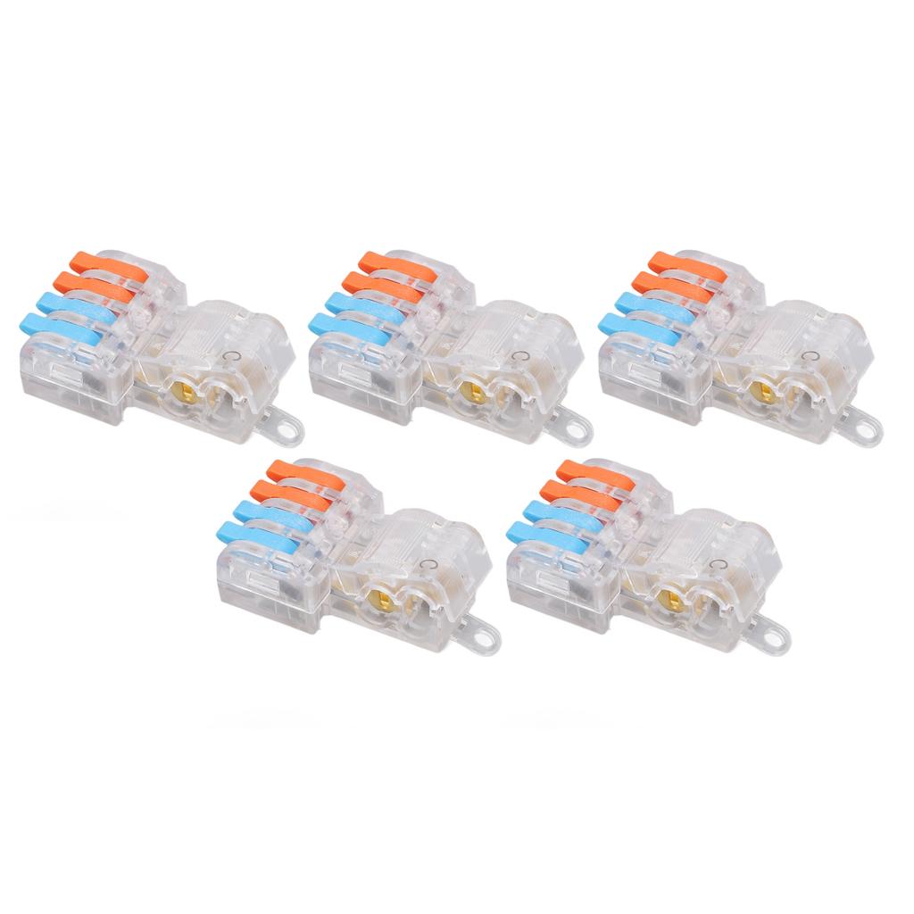 5PCS Wire Quick Connector Break Free Plug and Pull T Type Splitter Terminal Block T24C 250V 32A